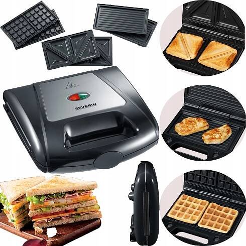 VAFLOVAČ GRIL PANINI TOUSTOVAČ 3V1 1000W