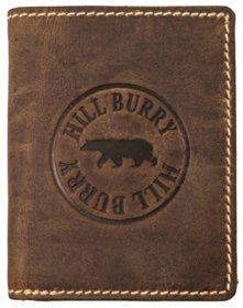 Peňaženka useň Hill Burry - koža byvol - RFID (hnedá)