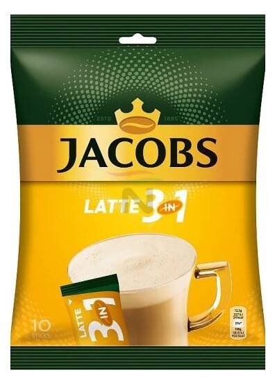 Jacobs Latte 3v1 Instantní káva 10 x 12,5g