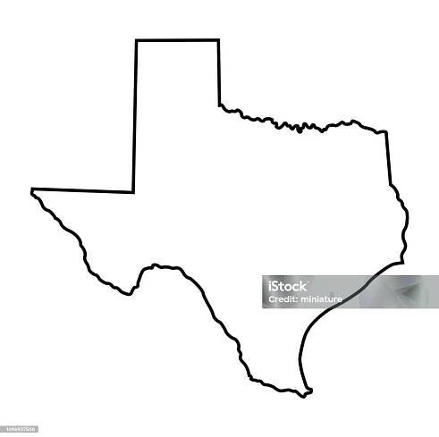 Mapa Texasu - Bez autorských poplatků Texas - Jihozápadě spojených států amerických vektorové obrázky