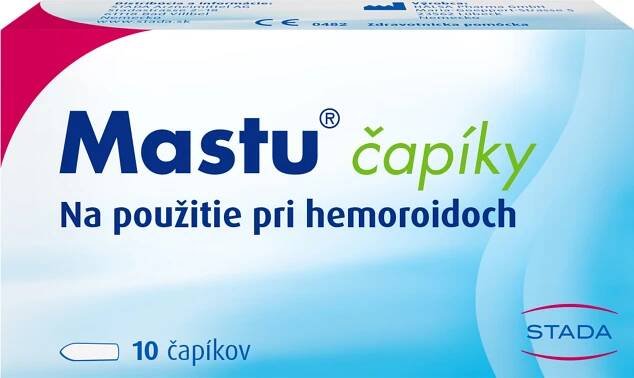 Mastu čapíky 1×10 ks, čapíky proti hemoroidom