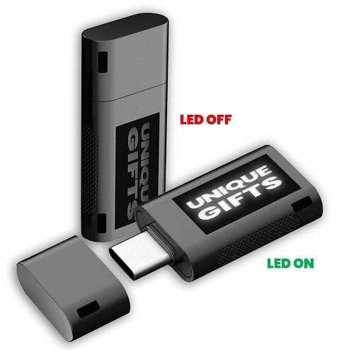 Kovový mini USB 2.0/3.0 flash disk s LED logem | handico