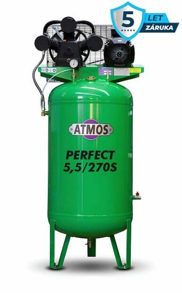 Pístový kompresor Atmos Perfect 5,5 kW - 270 l stojatý vzdušník