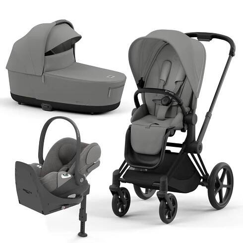 Cybex Priam 4.0 2024 sada Comfort 5v1 Matt Black podvozek + Potah sezení + korba Lux + Cloud T Plus + Base T - Cybex - Kombinace