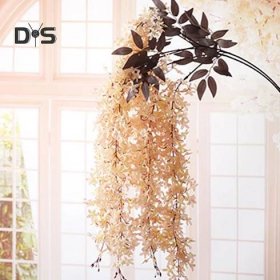 Umělý šeřík vistárie květina rostlina nástěnná réva svatební dekorace jeviště
