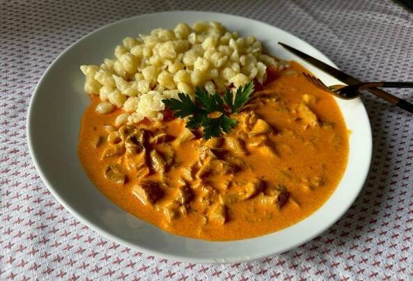 Hlivový paprikáš - výborný, FOTORECEPT