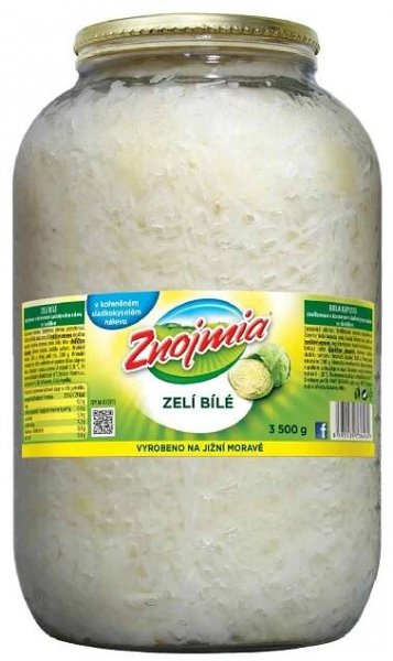 Zelí bílé sterilované 3,5 kg (Znojmia) ORKLA - Sterilovaná zelenina + kompoty | JASO