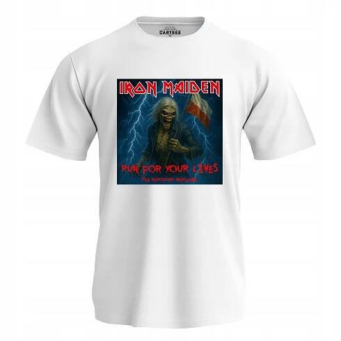 TRIČKO IRON MAIDEN KONCERT Varšava 2025 RUN FOR YOUR LIVES Výstřih kulatý