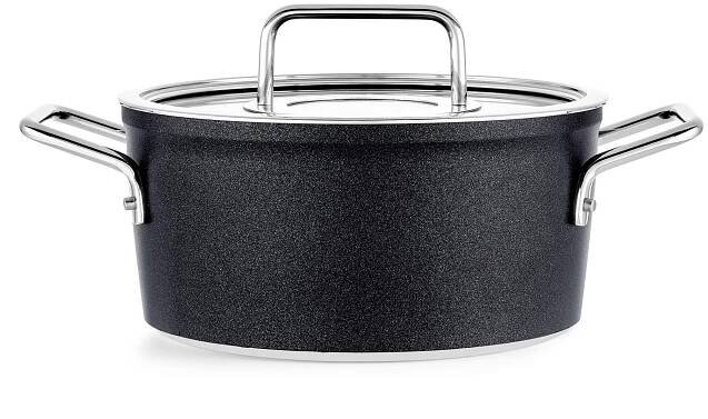 HRNEC, hliník, 20 cm  - černá, Basics, kov/sklo (20cm) - Fissler