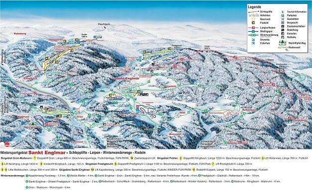 Mapa běžeckých stop St. Englmar