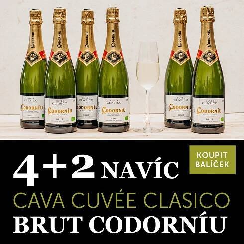 Víno měsíce srpna - Cava Cuvée Clasico Organic brut Codorníu - 4+2 lahve navíc - UKONČENO
