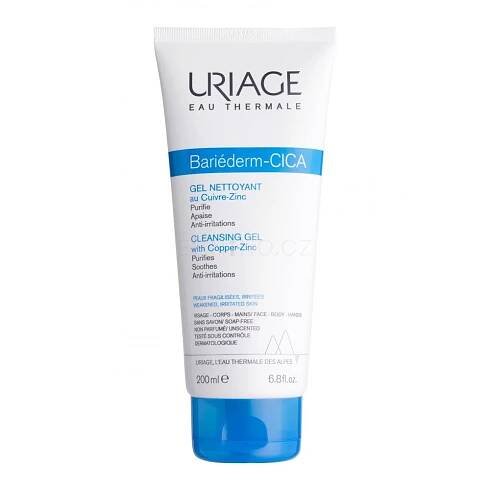 Bariéderm CICA Cleansing Gel - Antibakteriální a zklidňující čisticí gel na citlivou pokožku těla i obličeje