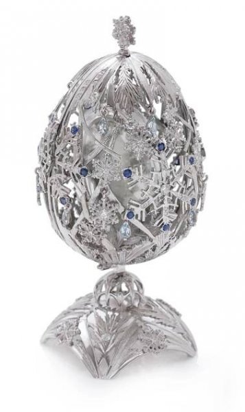 Originální klenot na téma Zima se stříbrnou mincí Gustav Fabergé proof | Česká mincovna