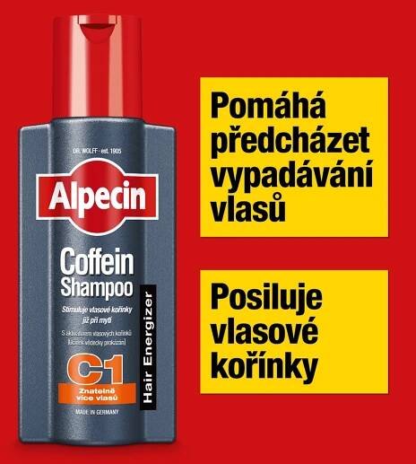 Alpecin Hair Energizer Coffein Shampoo C1 kofeinový šampon pro muže stimulující růst vlasů