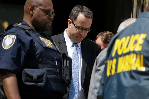 Former Subway pitchman Jared Fogle leaves the Federal Courthouse following a hearing on child-pornography charges on August 19, 2015 in Indianapolis.
