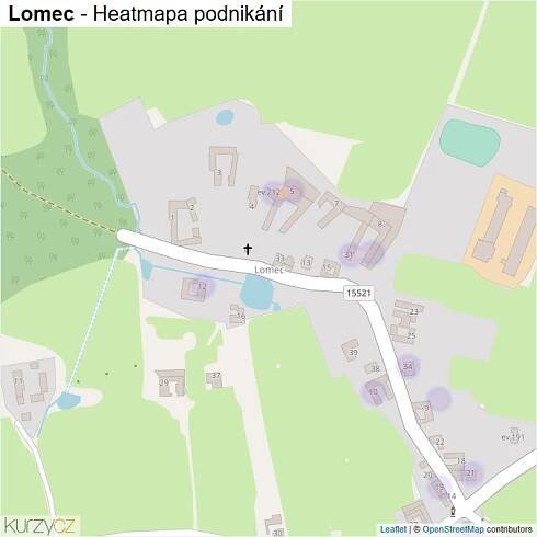 Mapa Lomec - Firmy v části obce.