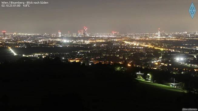 Wien / Bisamberg - Blick nach Süden - Foto-Webcam.eu