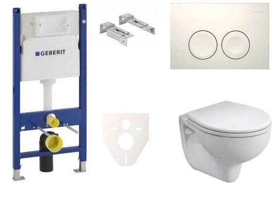 Závěsný set WC KOLO Rekord, nádržka Geberit Duofix, tlačítko bílé SIKOGES7K1
