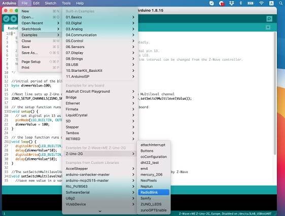 Installing Z-Uno environment for Arduino IDE