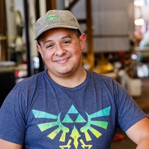Luis Montano Aguilar on the Au Bon Climat Wine Production Crew