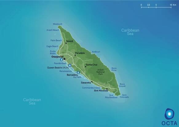 Aruba map