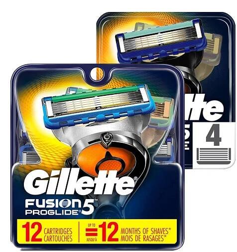 Gillette Fusion ProGlide Manual náhradní hlavice 12 ks + 4 ks