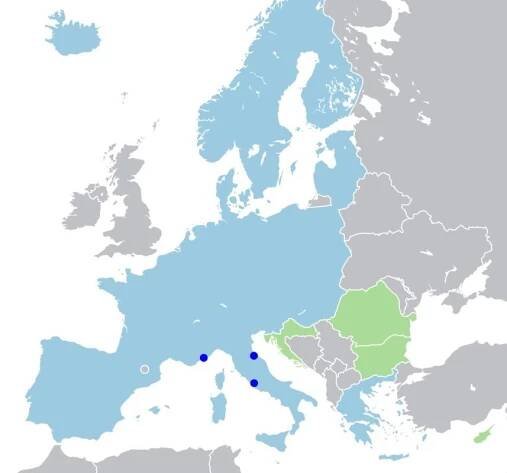 Schengenský prostor na mapě