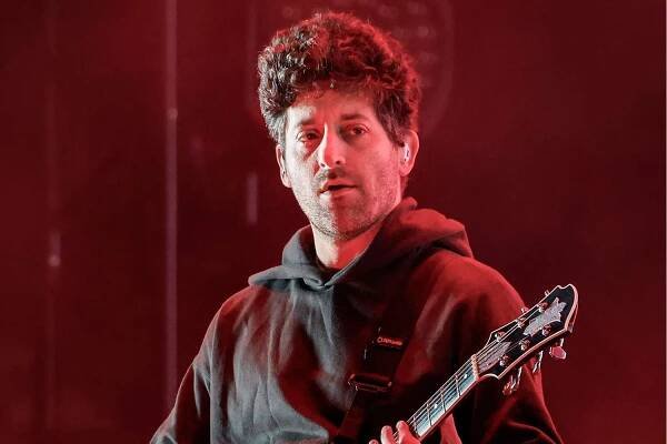  Joe Trohman of Fall Out Boy performs at the 2025 Boston Calling Music Festival