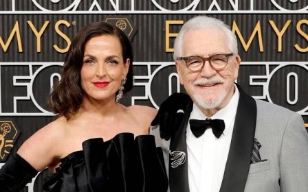 Nicole Ansari-Cox and Brian Cox attend the 75th Primetime Emmy Awards in Los Angeles