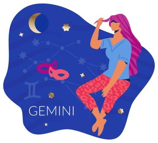 gemini man zodiac ilustrace - family tattoos stock ilustrace