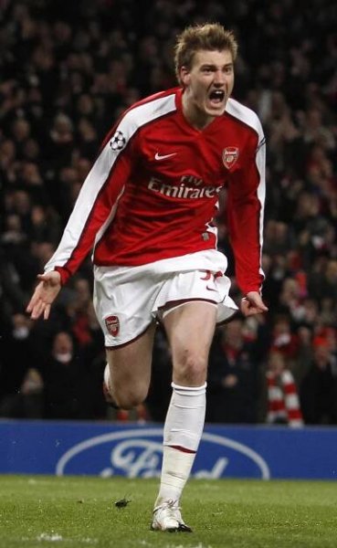 Nicklas Bendtner scored a hat-trick