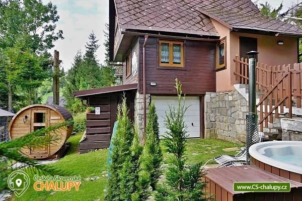 Chata s wellness Jeseníky - Ramzová - Ostružná (2M-321): CS chalupy, pronájem chaty a chalupy