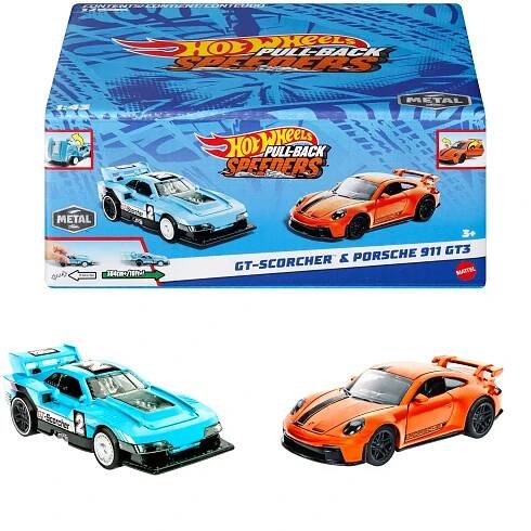 Hot Wheels Vozidla s pull-back pohonem 2-balení Sortiment HPR91 nový dárek