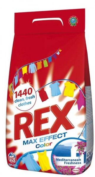 Prací prášek REX 4,2kg/60PD Mediterranean Freshness Color 179 Kč