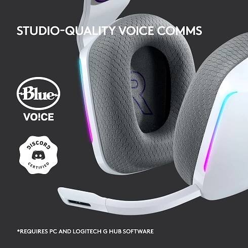 Logitech Gaming G733 LIGHTSPEED Sluchátka On Ear bezdrátová 7.1 Surround bílá regulace hlasitosti Gaming