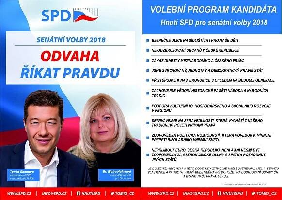 SPD Chomutov Hahnová senátní volby