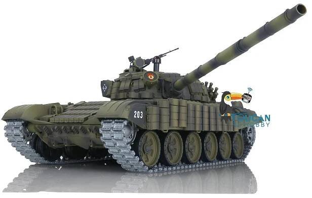 Henglong 1/16 RC T72 3939 7.0 kovový model bojového tanku s novým pancéřovým pásem volnoběžníci