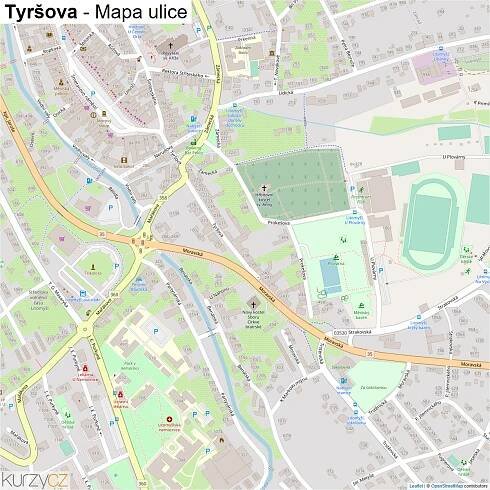 Tyršova - mapy | Kurzy.cz