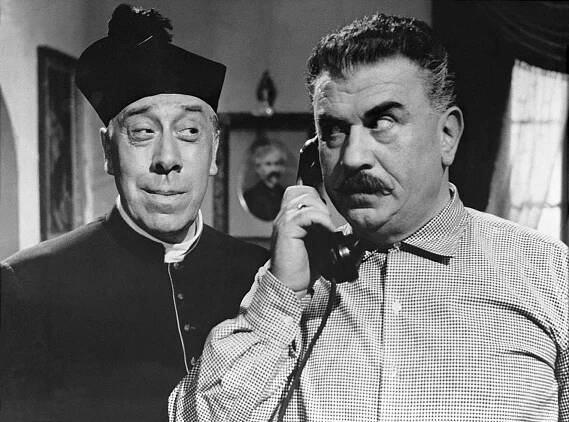 Don Camillo, Monsiňor... ale ne moc - Z filmu - Fernandel, Gino Cervi