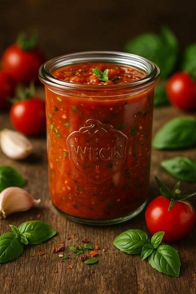 Domácí rajčatová omáčka s bylinkami – recept na těstoviny i pizzu