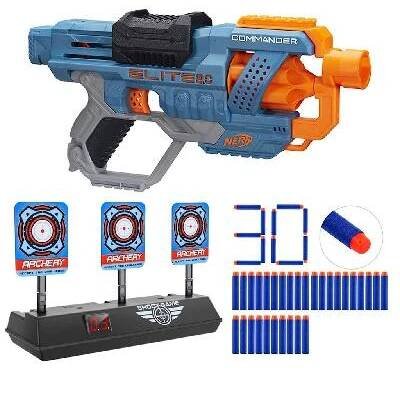 Nerf Elite 2.0 Commander E9485 + elektronický terč + 30 šípů