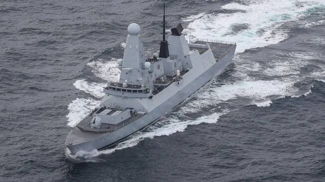 PA Media File handout photo showing HMS Diamond (14 October 2020)