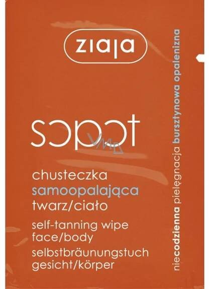 Ziaja Sopot Sun Self-tanning napkin for skin and body 1 piece - VMD parfumerie - drogerie