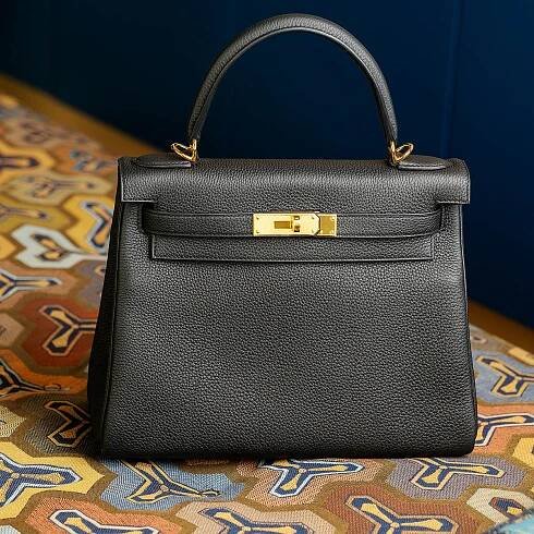 Hermes Kelly 28 Togo Black - GB10595M - Global Boutique