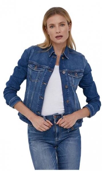 Dámská džínová bunda  CROSS JEANS  modrá