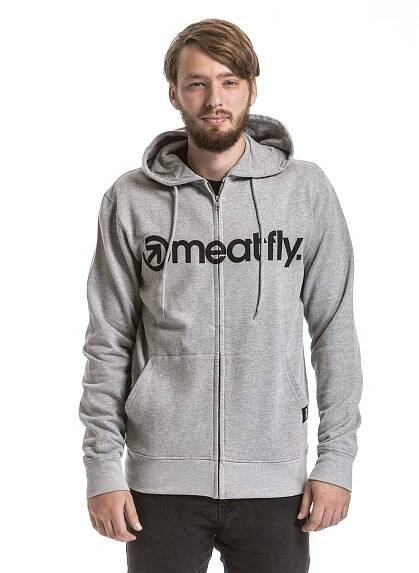 Pánská mikina Meatfly Form 2 Hoodie, B | Heather Gray | Meatfly