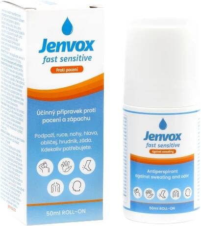 Jenvox Fast Sensitive pocení a zápach roll-on 50 ml