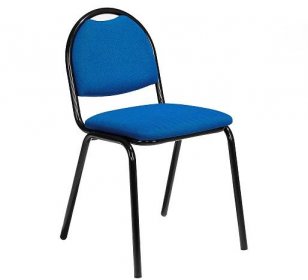 Židle WARREN, textilní potah, modrá, černá