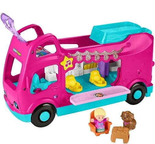 Fisher Price Little People Barbie karavan snů, světla a zvuky, 2 figurky