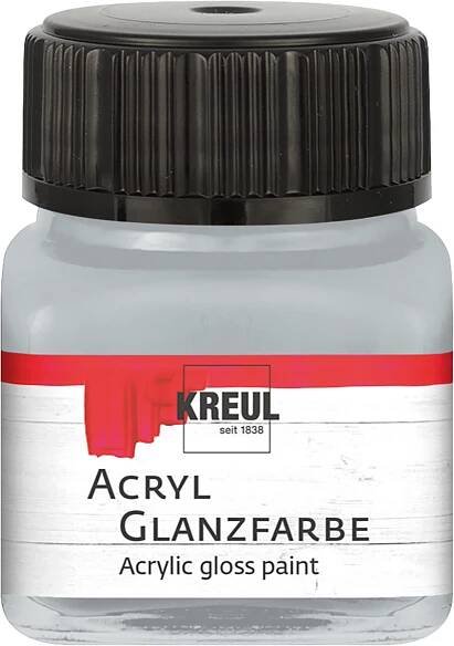 Akrylová barva lesklá KREUL 20 ml STŘÍBRNÁ